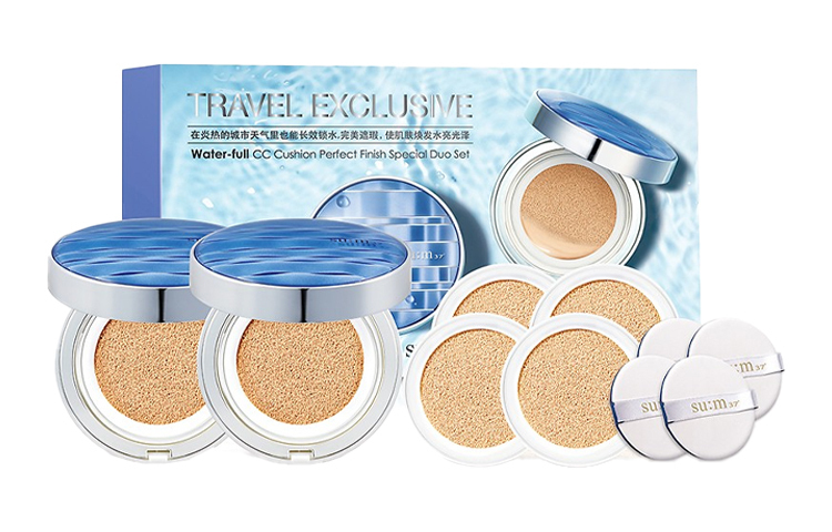 SU M37° Air Cushion CC крем для макияжа наборы натуральное увлажняющее осветляющее тон кожи 15г*2+сменный блок 15г*4 SU:M37° — фото 2