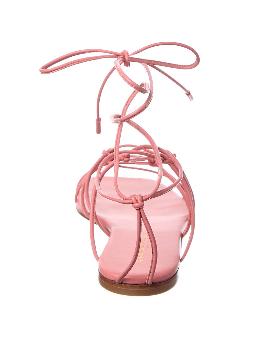 Gianvito Rossi Minas Leather Sandal, розовый — фото 3