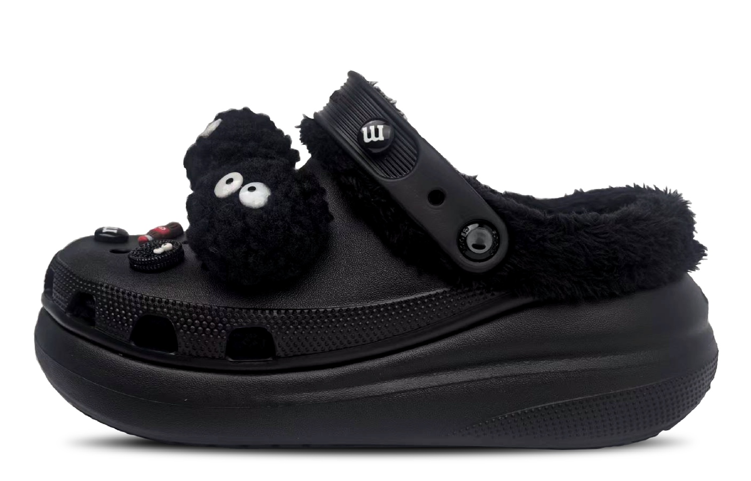 

Crocs Классические клоги в зимнем стиле, теплые Oreo, клоги Cream Puff унисекс черные