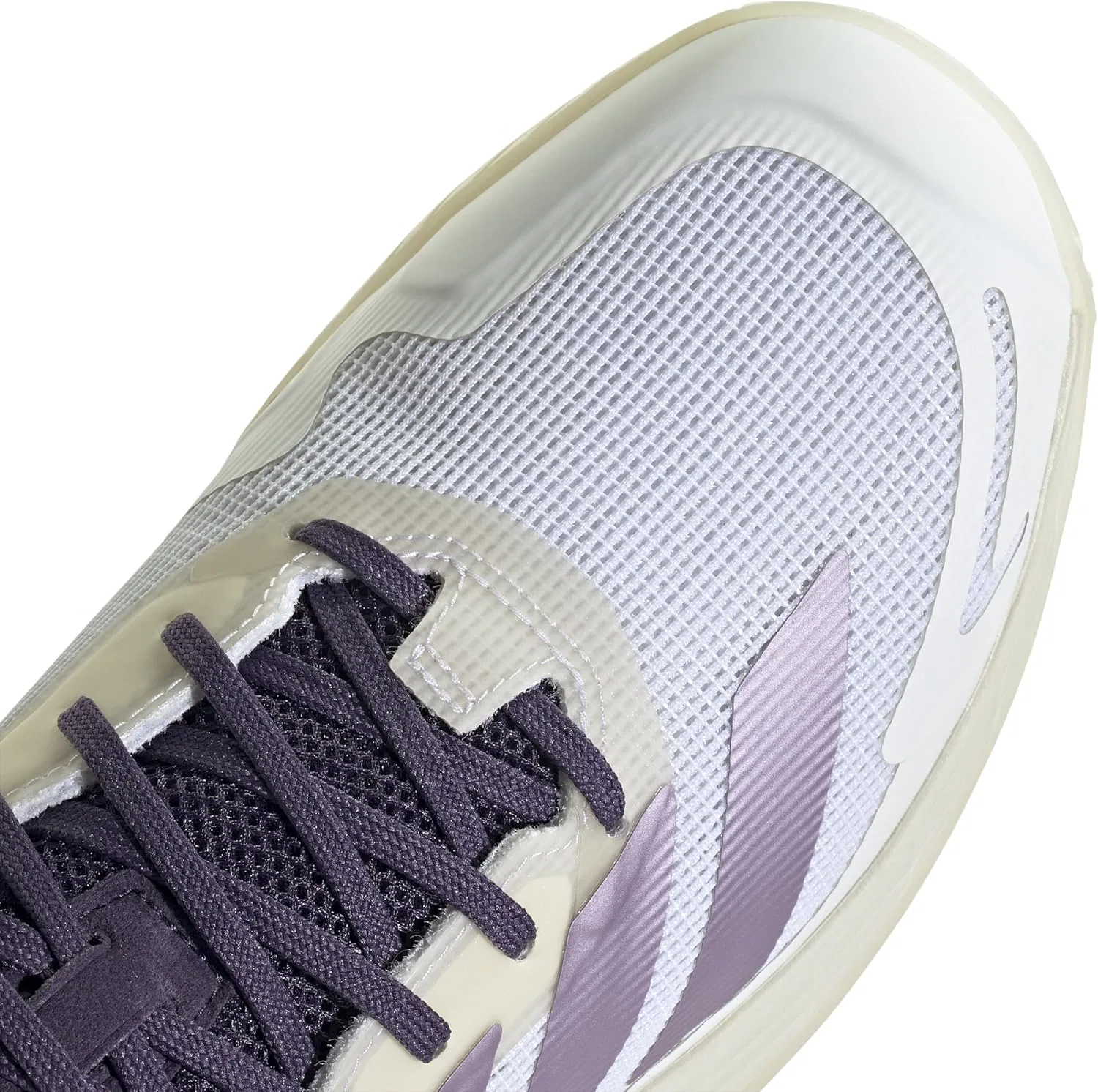 Кроссовки теннисные Adidas Defiant Speed 2, White/Powder Plum/Aurora Plum — фото 4