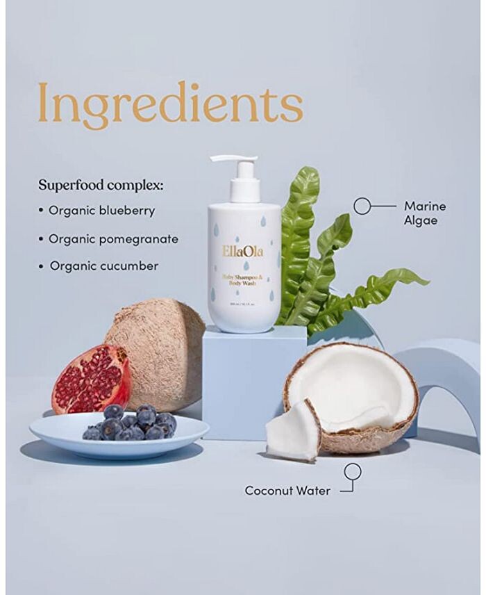 EllaOla Шампунь и гель для душа Superfood - Детский, белый — фото 3