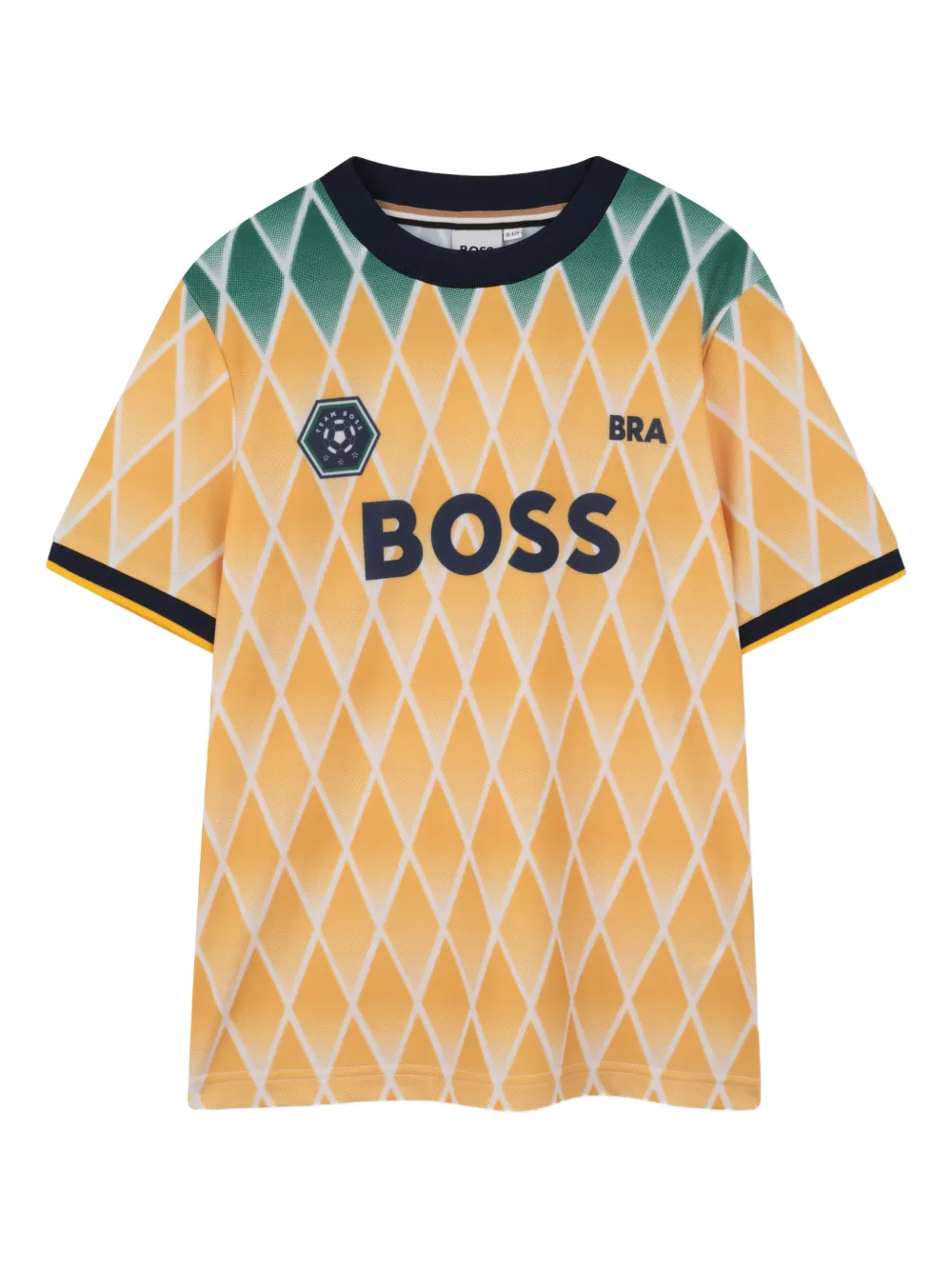 

Футболка с принтом BOSS Kidswear, желтый