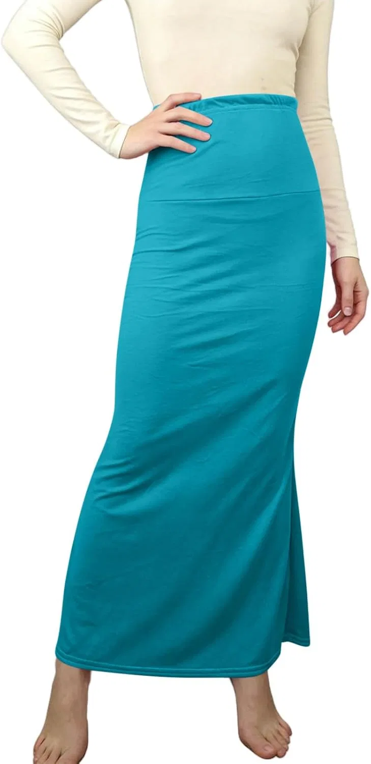 Юбка макси bodycon с разрезом, High Waisted, Light Blue — фото 3