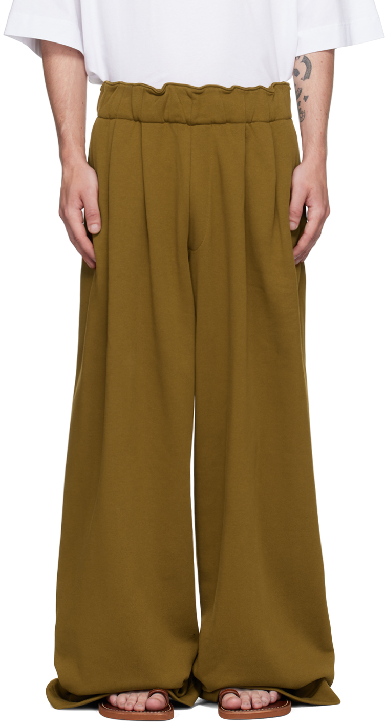 

Спортивные брюки цвета загара со складками Dries Van Noten