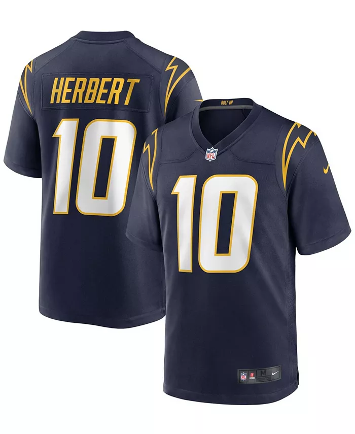 

Мужская альтернативная игровая футболка Джастина Герберта Los Angeles Chargers Nike, синий