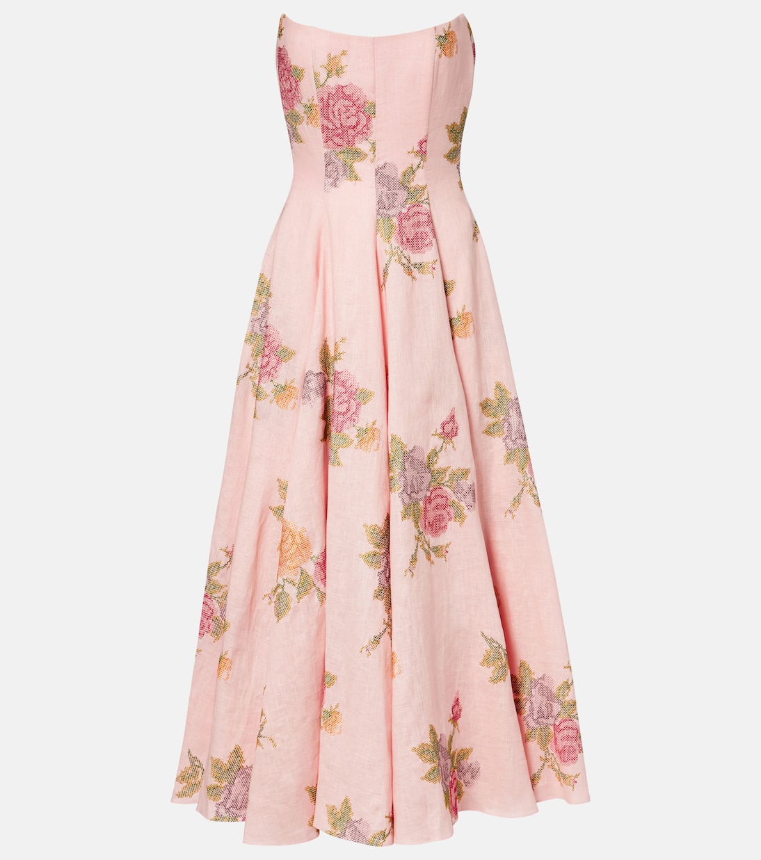 

Платье-корсет из льна с цветочным принтом Markarian, Light Pink Floral Linen