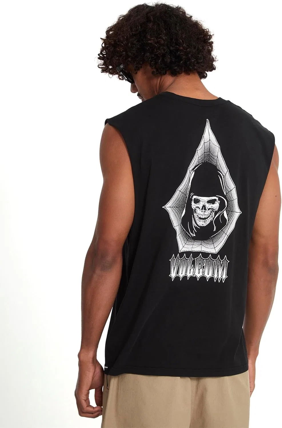 Мужская майка Volcom, спортивная одежда для активного отдыха, черный — фото 3