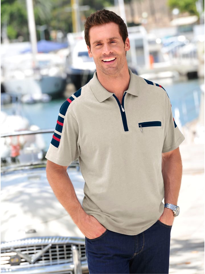 

Рубашка-поло с короткими рукавами бежевого цвета WITT WEIDEN, Бежевый, Рубашка-поло с короткими рукавами бежевого цвета WITT WEIDEN