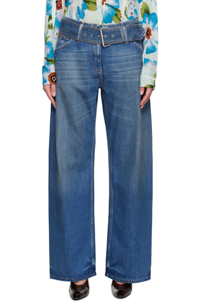 

Синие джинсы с поясом Acne Studios