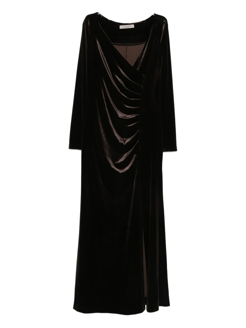 

Платье с драпировкой и длинными рукавами D.Exterior, коричневый