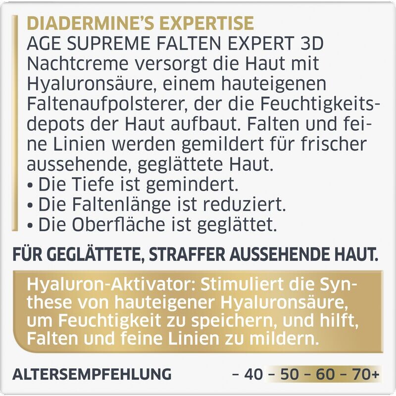 Крем для лица Diadermine — Wrinkle Expert 3D Hyaluronic Activator 3D Ночной против морщин, 50 мл — фото 2