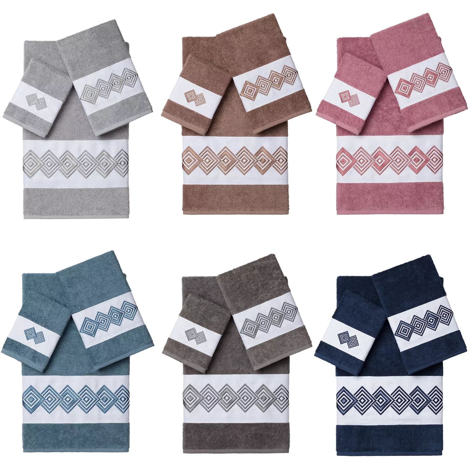 

Linum Home Textiles Noah Набор украшенных банных полотенец из 3 предметов