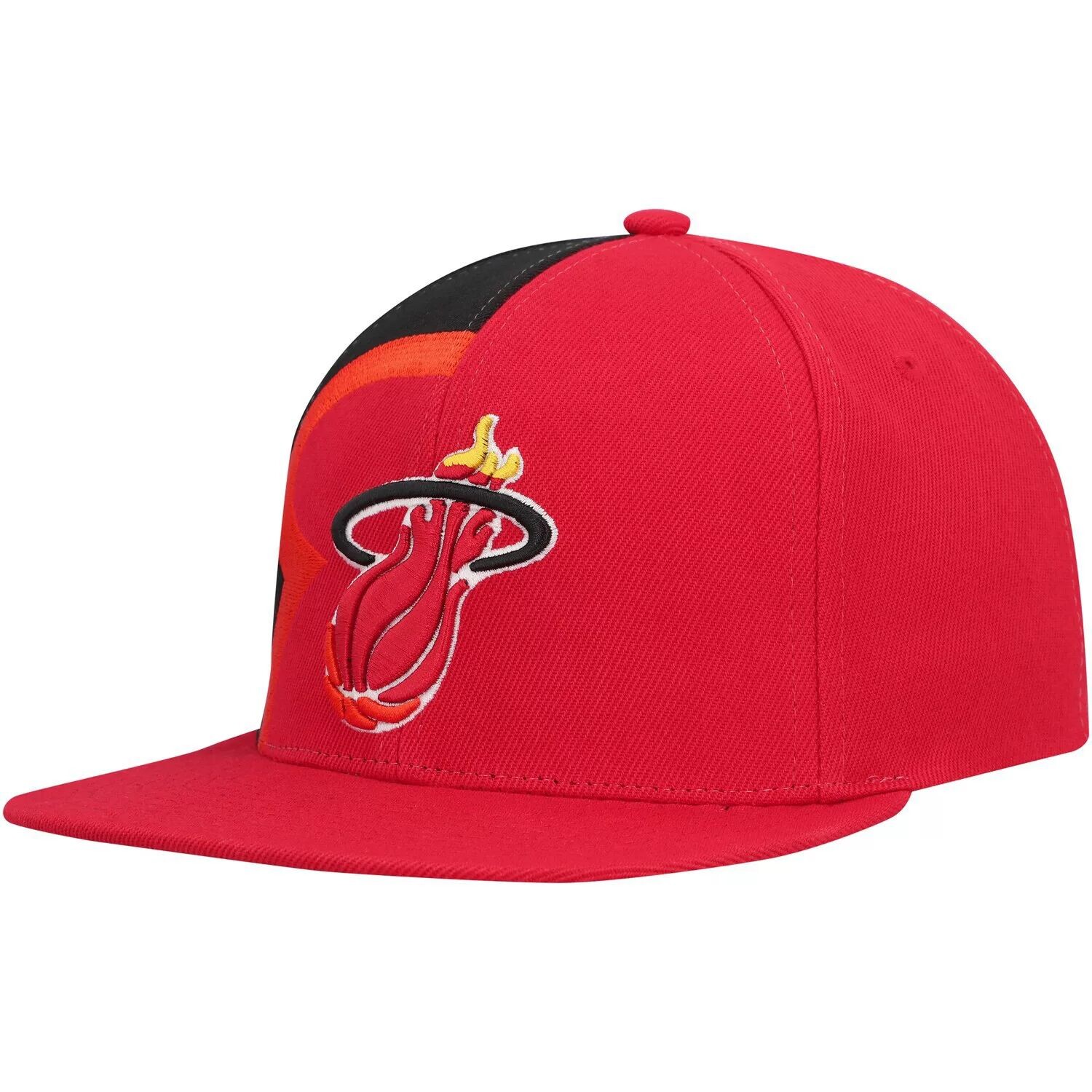 

Мужская кепка Mitchell & Ness Red Miami Heat из твердой древесины Classics Retroline Snapback