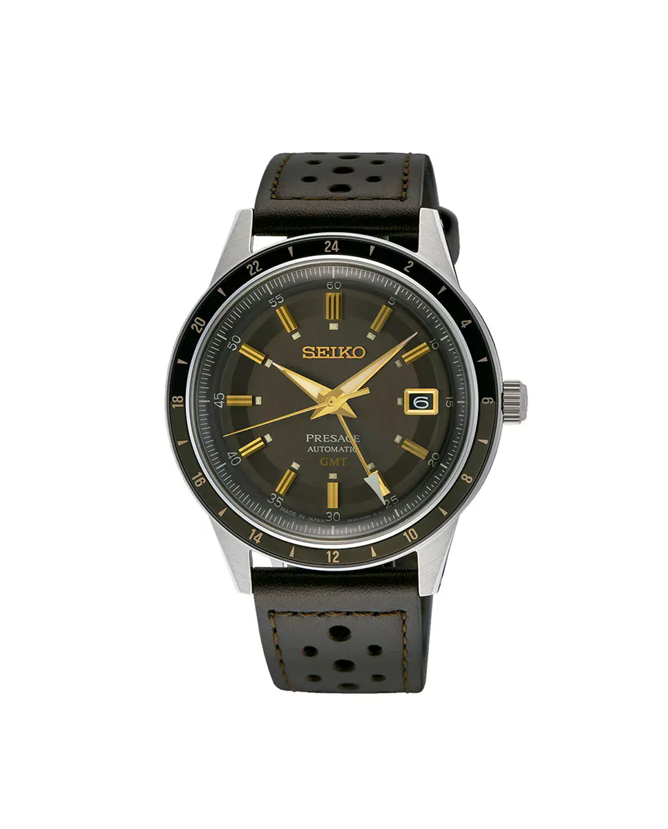 

Presage SSK013J1 Автоматические мужские кожаные часы с коричневым ремешком Seiko, коричневый