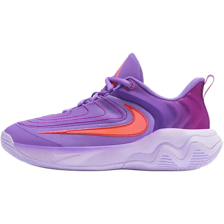 

Детские баскетбольные кроссовки Giannis Immortality Breathable Low Top фиолетовые Nike, фиолетово-оранжевые