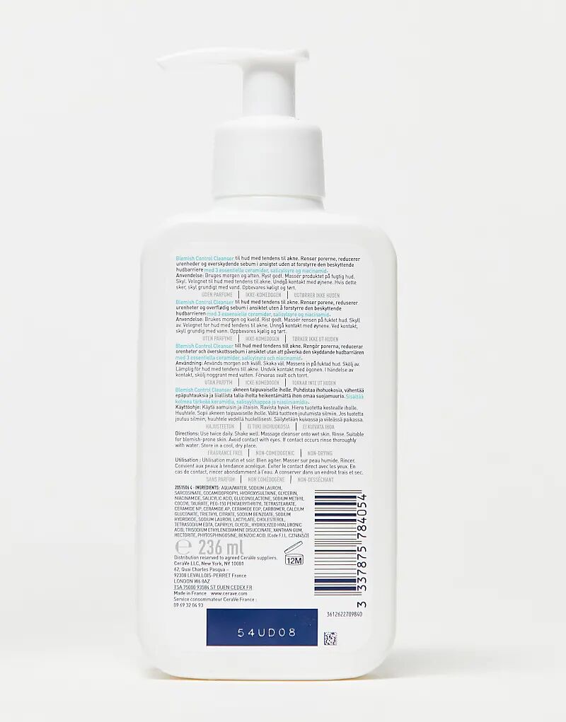 Гель для умывания CeraVe — Blemish Control Очищающее средство для проблемной кожи, склонной к появлению несовершенств, 236 мл — фото 2