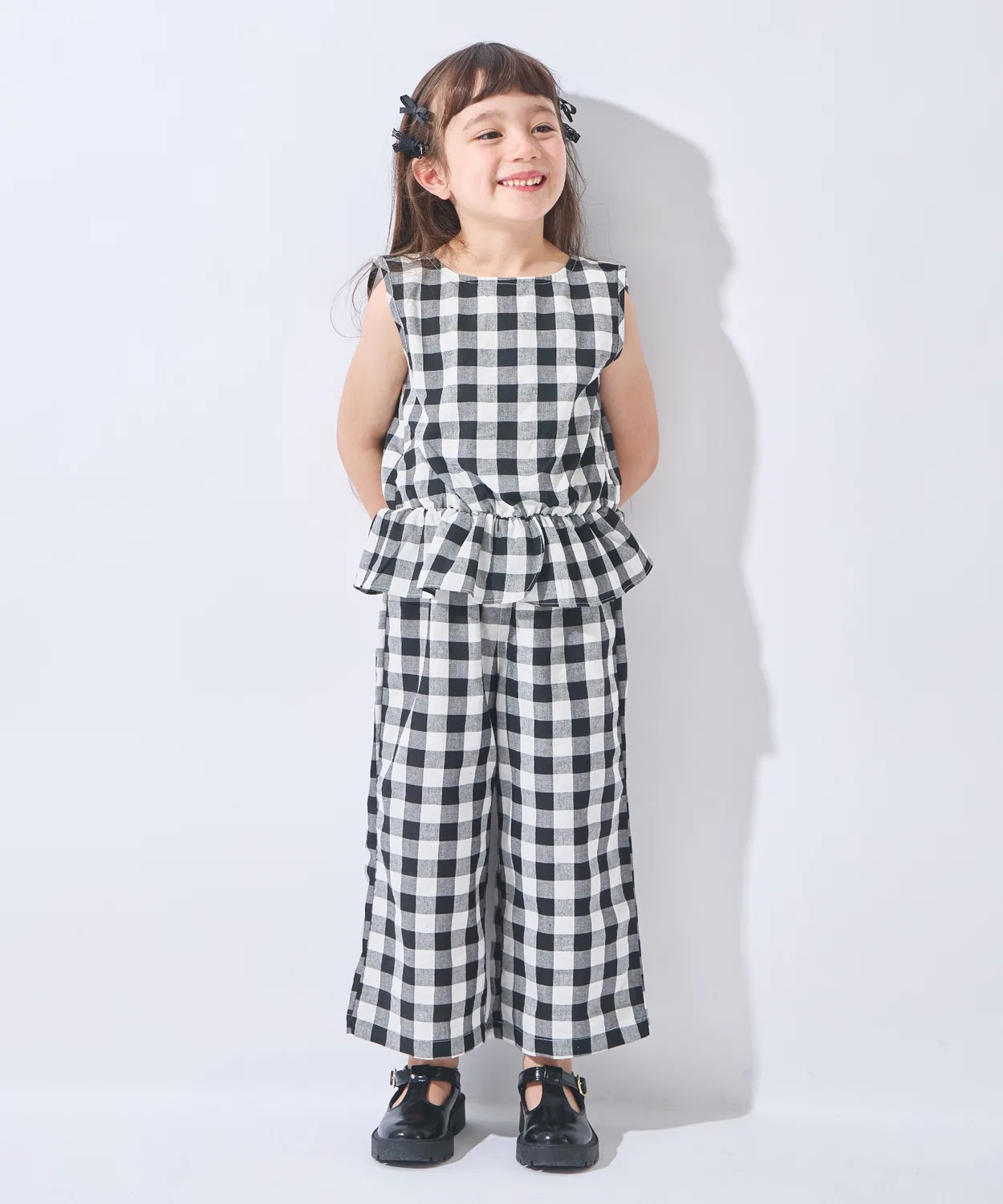 Детский костюм с рюшами ever closet, 7/8 длины, черный