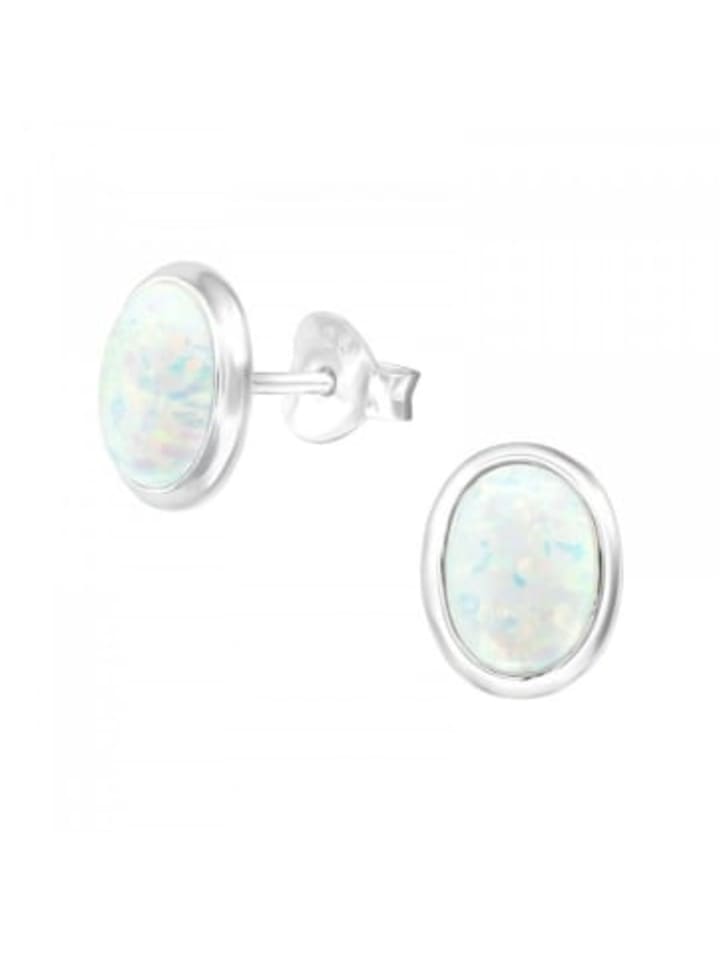 

Alexander York Серьги-гвоздики OPAL Snow из серебра 925 пробы, комплект из 2 штук