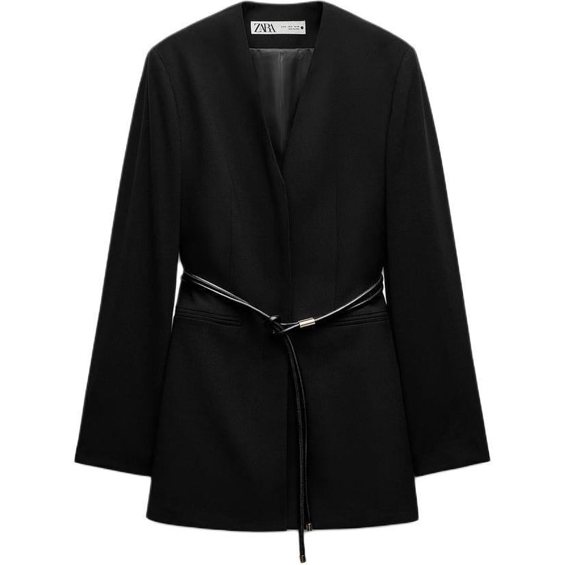 

Женский деловой пиджак серии ZW Zara, черный
