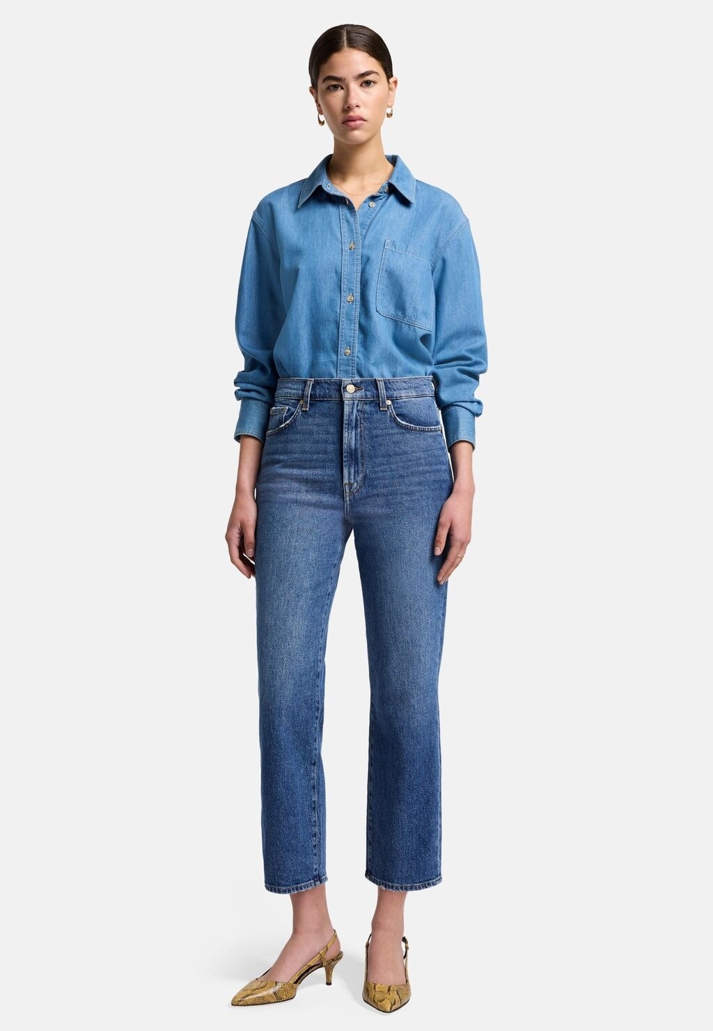

Джинсы прямого кроя 7 for all mankind, синий
