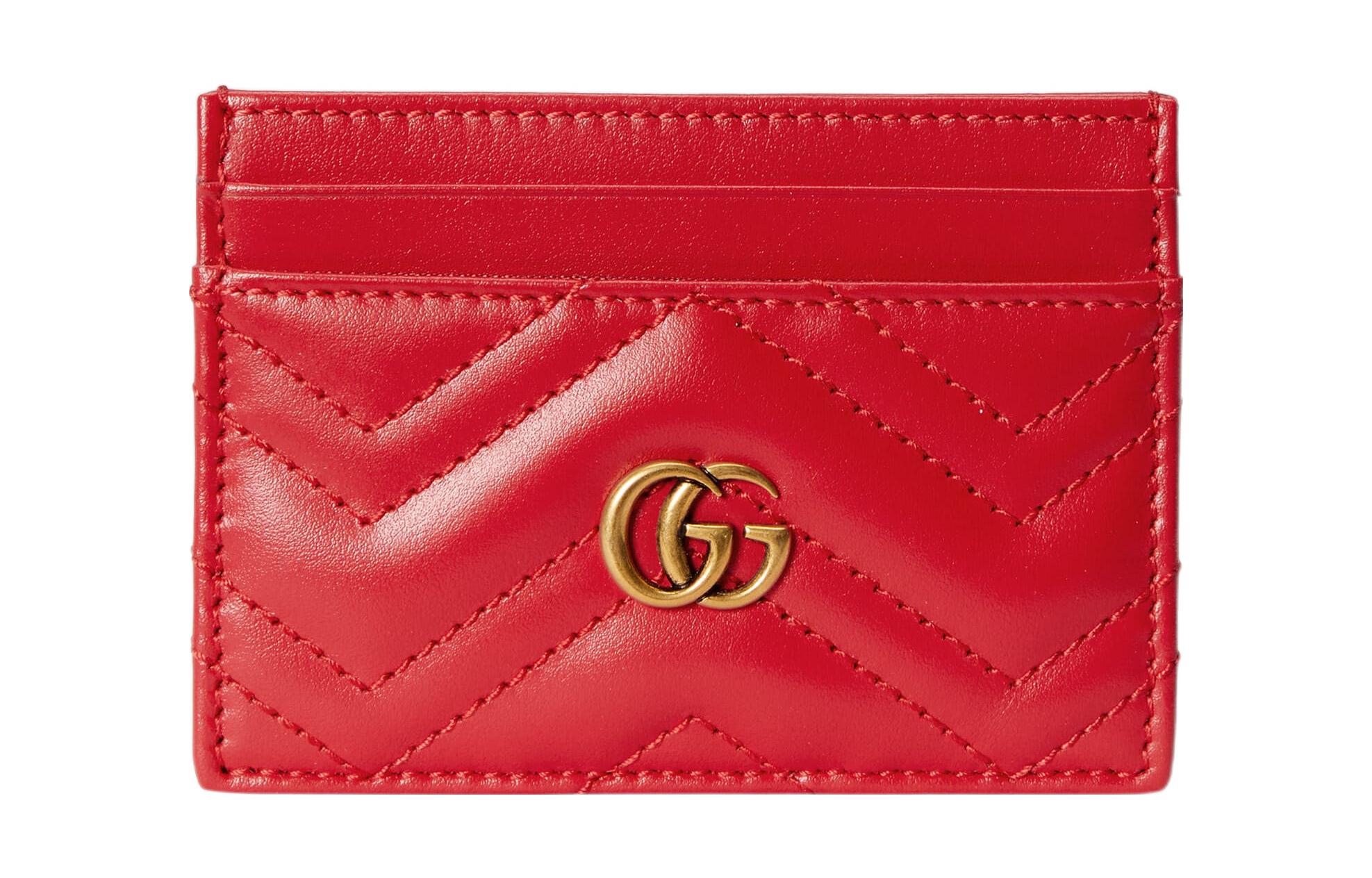 

GUCCI Кошелек GG Marmont из кожи женский красный