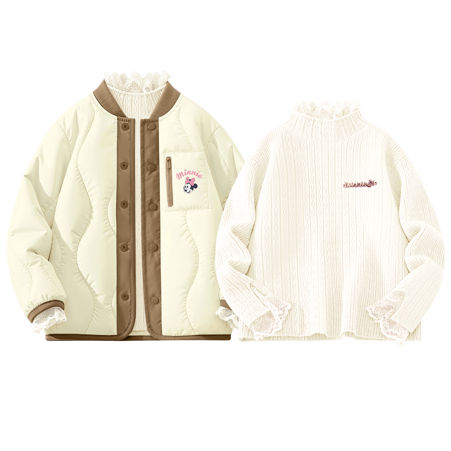 

Детская утепленная куртка Disney, [Thickened Thermal]Silicone Di-Lift K Ecru+Di-Long Metal K Ecru