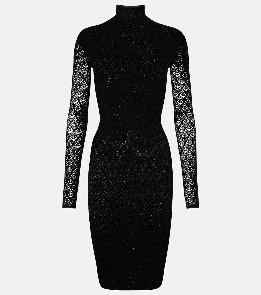 

Вязаное полупрозрачное мини-платье Wolford, Black