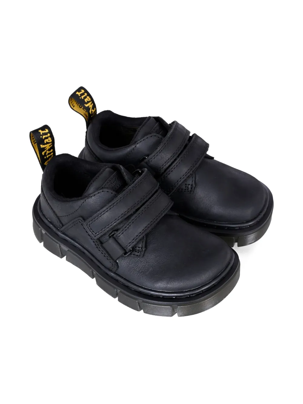 

Кожаные мокасины Raffe с двойным ремешком Dr. Martens Kids, черный