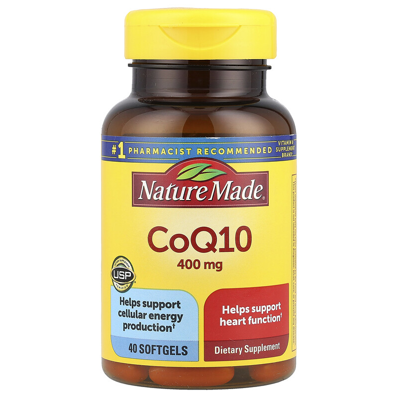 

Nature Made, Коэнзим Q10, 400 мг, 40 мягких таблеток