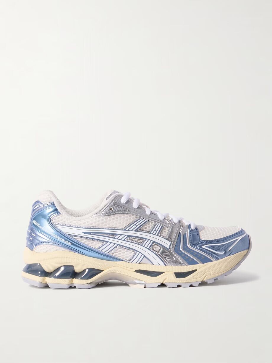 Кроссовки GEL-KAYANO 14 с сетчатой отделкой из резины и металлизированной кожи Asics, синий
