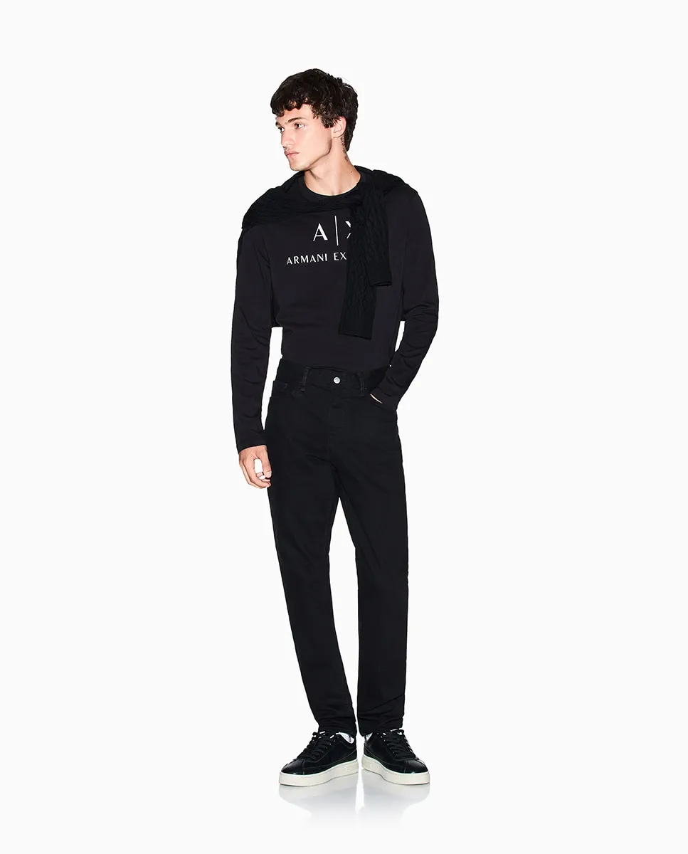 

Мужские джинсы Vaquero J14 slim из денима Bull Armani Exchange, черный