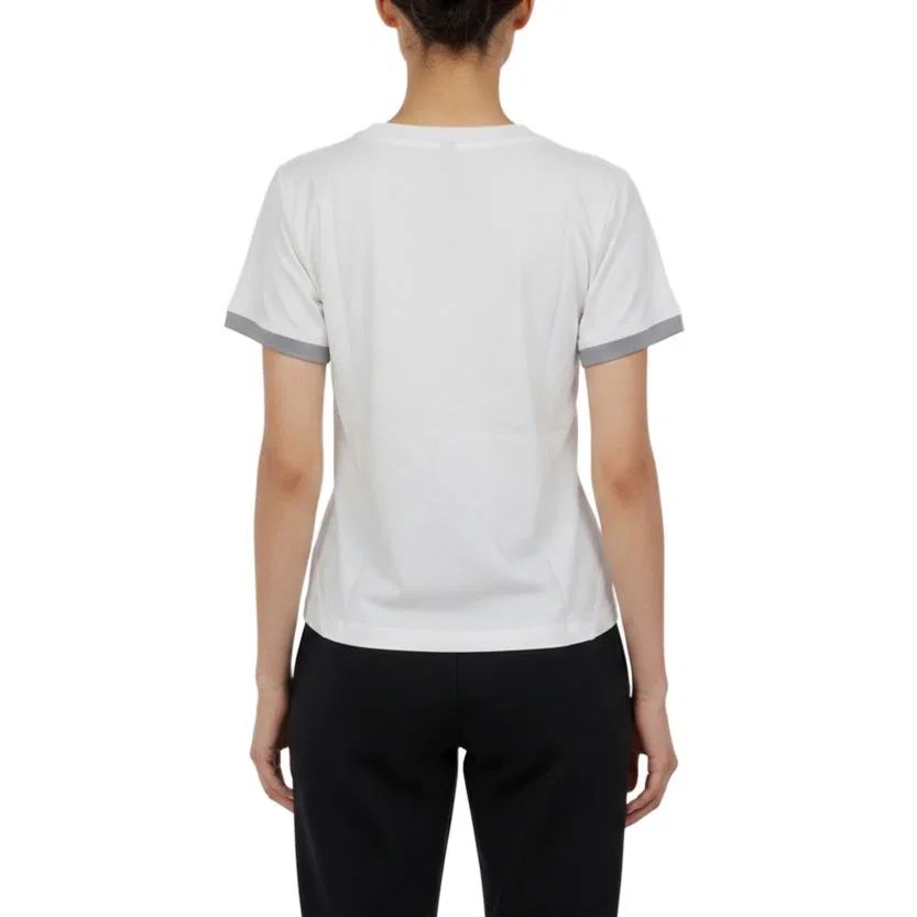 Футболка женская бело-серая Adidas FOS T Shirts — фото 3