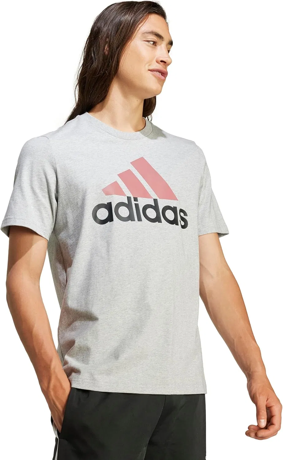 Мужская футболка adidas Essentials Single Jersey с тремя полосками — фото 4