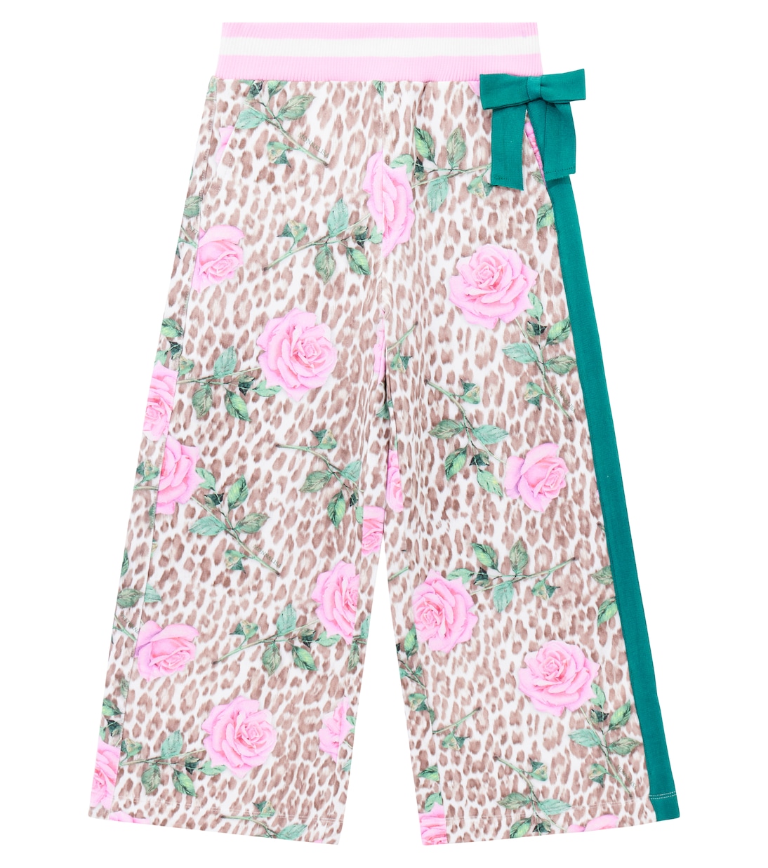 

Спортивные брюки из хлопчатобумажного трикотажа с принтом Monnalisa, Maculato