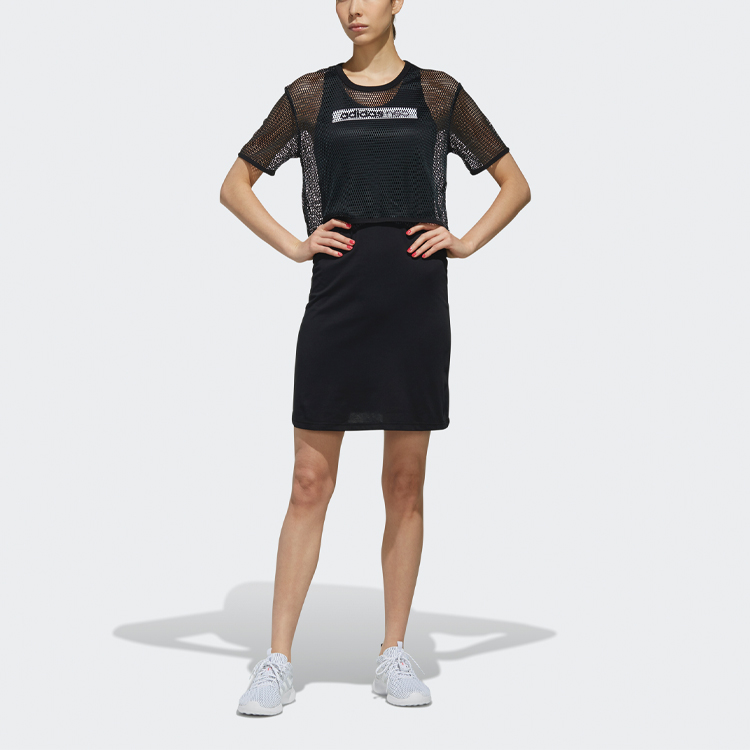 Футболка с коротким рукавом женская черная Adidas Neo — фото 4
