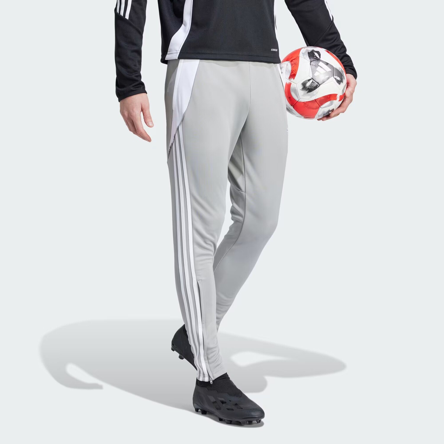 Тренировочные брюки Tiro 24 Adidas, цвет Team Mid Grey/White — фото 3