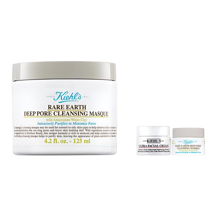 

Kiehl's Набор для ухода за кожей с белой глиной amazon очищающий успокаивающий стягивающий