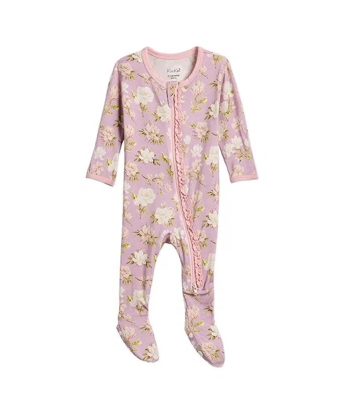 Комбинезон с рюшами Print Muffin Ruffle Footie Kickee Pants Kids, Sweet Pea Spring Floral