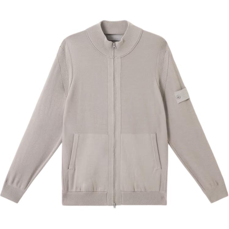 

STONE ISLAND Вязаный кардиган с нашивкой компаса, Gray White
