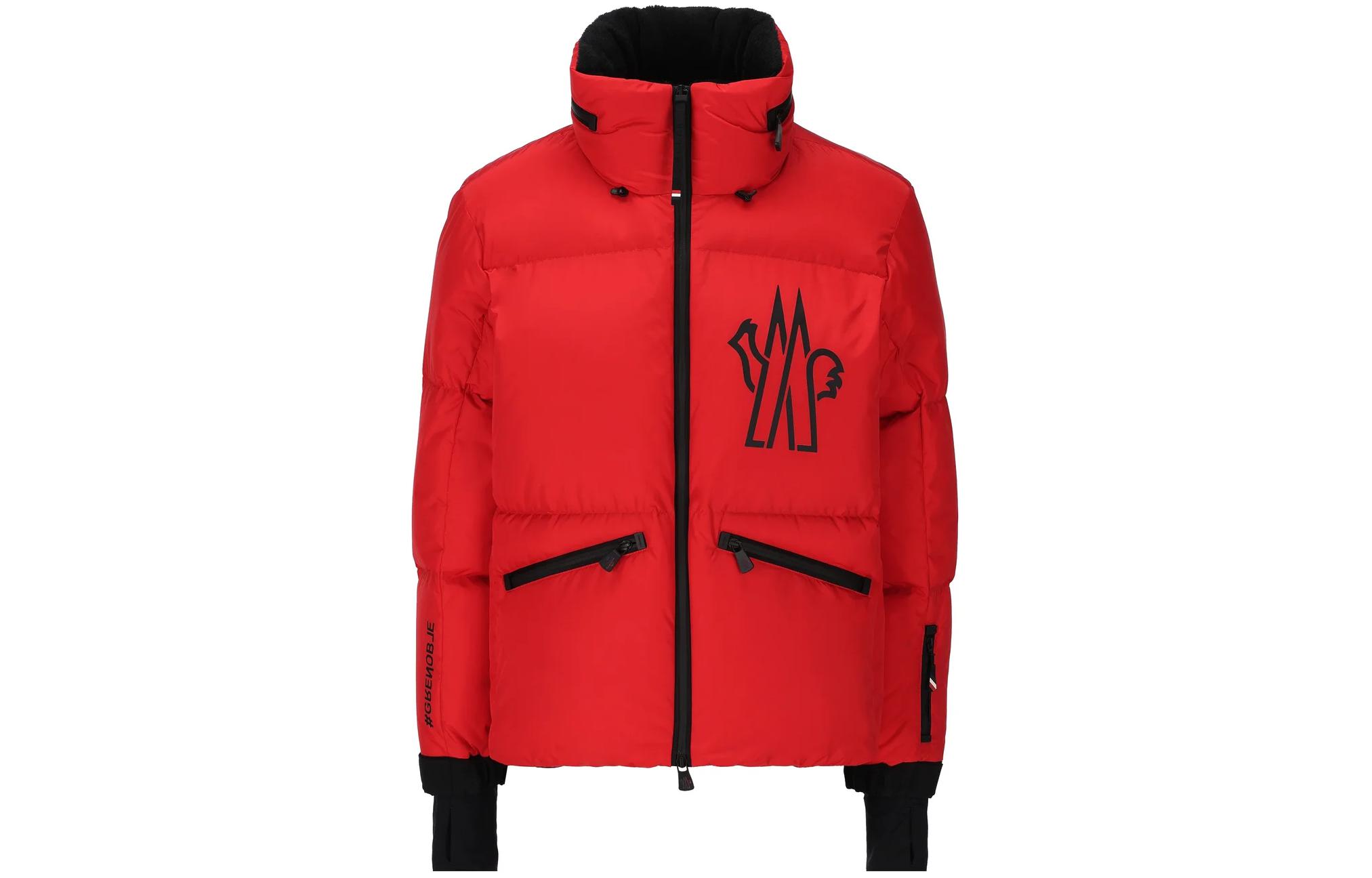 

Moncler Grenoble Куртка утепленная с принтом логотипа, Red
