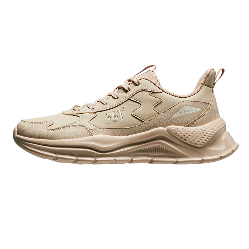 

361° Нескользящие, износостойкие, легкие низкие кроссовки на массивной подошве, бежевые, мужские