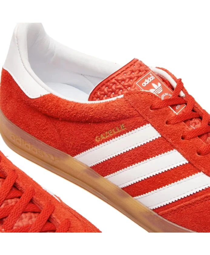 Кроссовки Gazelle ярко-оранжевого цвета для дома Adidas Originals, оранжевый — фото 4