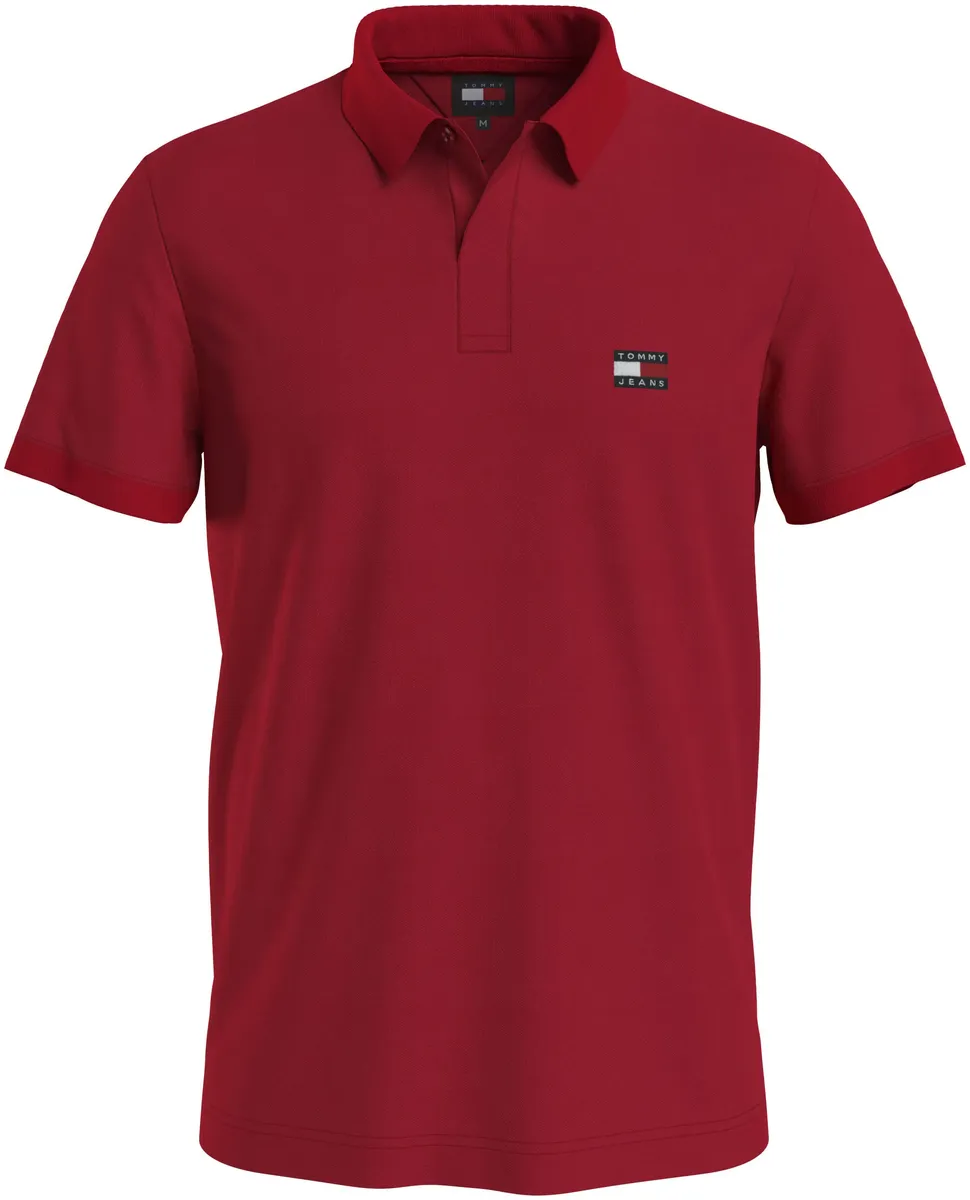 

Рубашка-поло Tommy Jeans "TJM REG BADGE POLO", с воротником-поло, малиновый