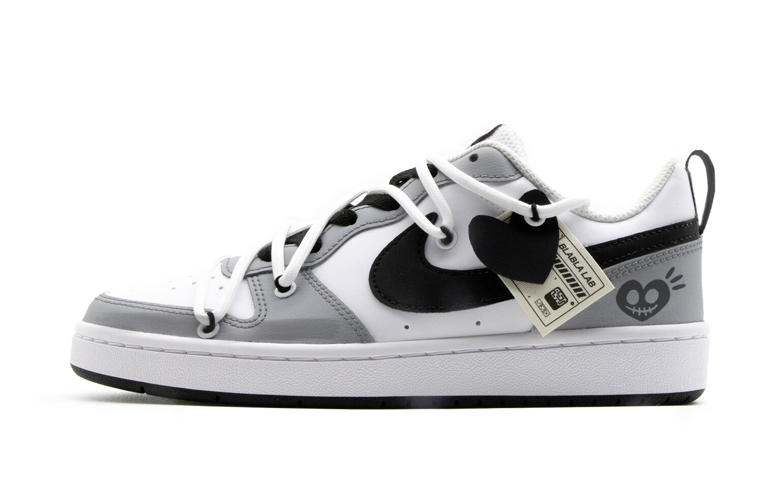 

Кроссовки Nike Court Borough Series Skateboard Shoes Women's Low-Top Black White Gray