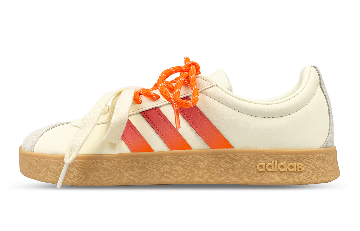 

Adidas VL COURT 2.0 устойчивые к истиранию низкие скейтерские кроссовки унисекс бежево-оранжевые, цвет Beige Orange