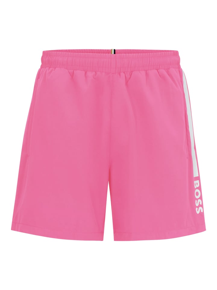 

BOSS Плавки с изображением дельфинов, розовые