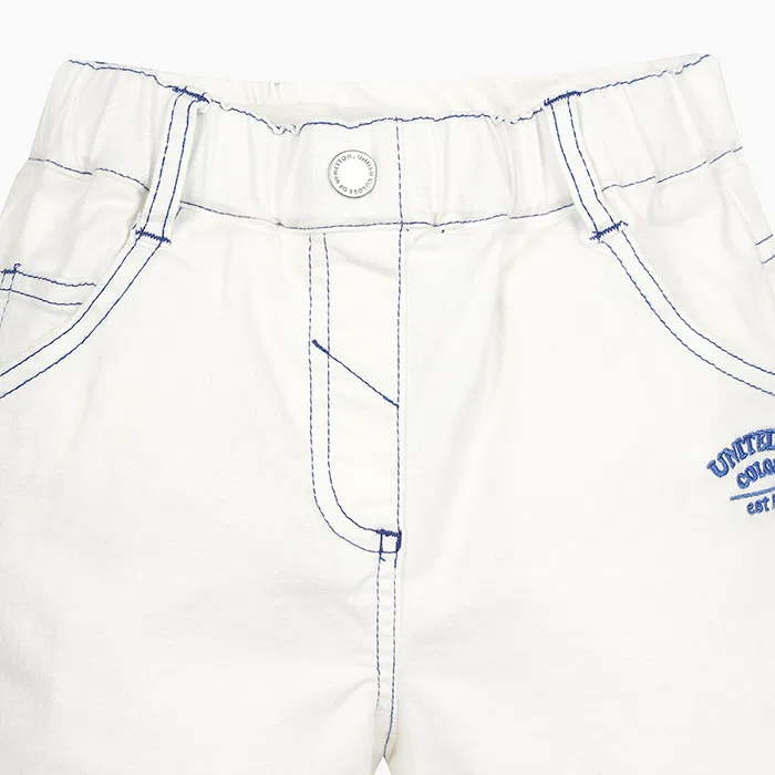 Детские цветные джинсовые шорты белые от Benetton Kids — фото 3