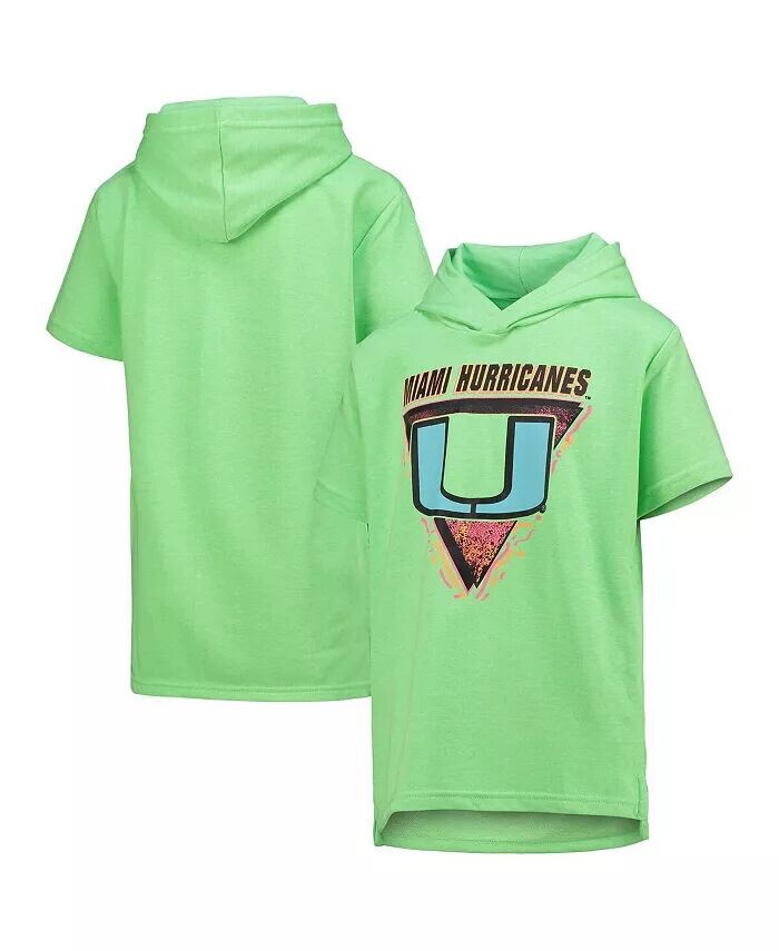 

Футболка с капюшоном Big Boys Green Miami Hurricanes Game On Neon Daze Outerstuff