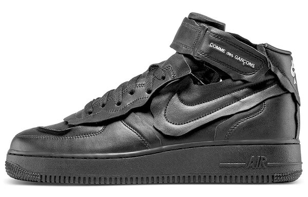 Кроссовки x Comme Des garcons Air Force 1 Mid Nike, черный — фото 2