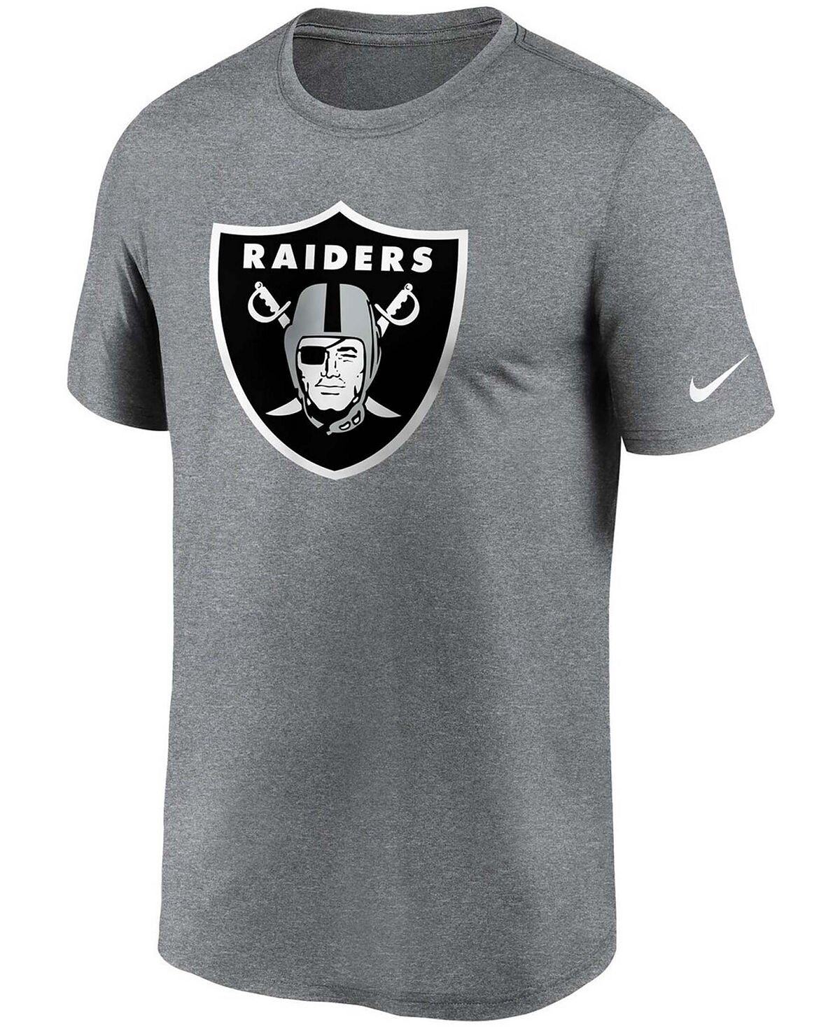 Мужская темно-серая футболка Big and Tall с логотипом Las Vegas Raiders Essential Legend Performance Nike — фото 3